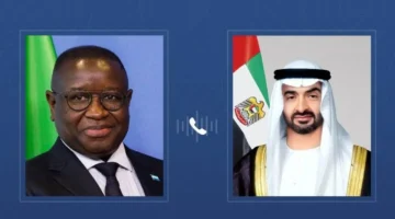 محمد بن زايد ورئيس سيراليون يبحثان التصعيد العسكري في المنطقة